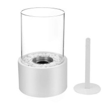 Alcohol Fireplace Light, Stainless Steel Glass True Fire Heating, Round Glass Ornaments, Atmosphere