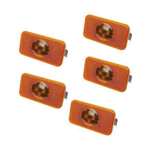 5Pcs 24V Car Truck LED Side Marker Light Amber Indicator Lamp 4 LED for Trucks FM/