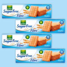 Gullón Sugar Free Fibre Biscuits – 170g (Pack of 4) | High Fibre | No Added Sugar | Healthy Digestive Snack Option