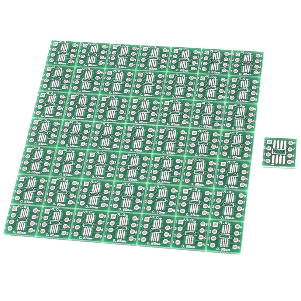 50Pcs Sop8 Ssop8 Tssop8 Smd To Dip8 Adapter 0.65/1.27Mm Pcb Board 4851792424828