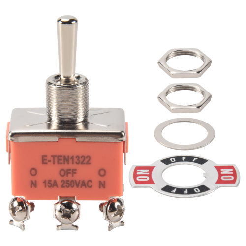 INTERRUTTORE A LEVETTA ON-OFF BIPOLARE 4 PIN 250V 15A E-TEN1221