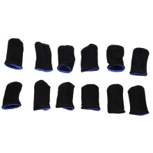18-pinn kolfiber finger sleeves för mobilspel (12 st)