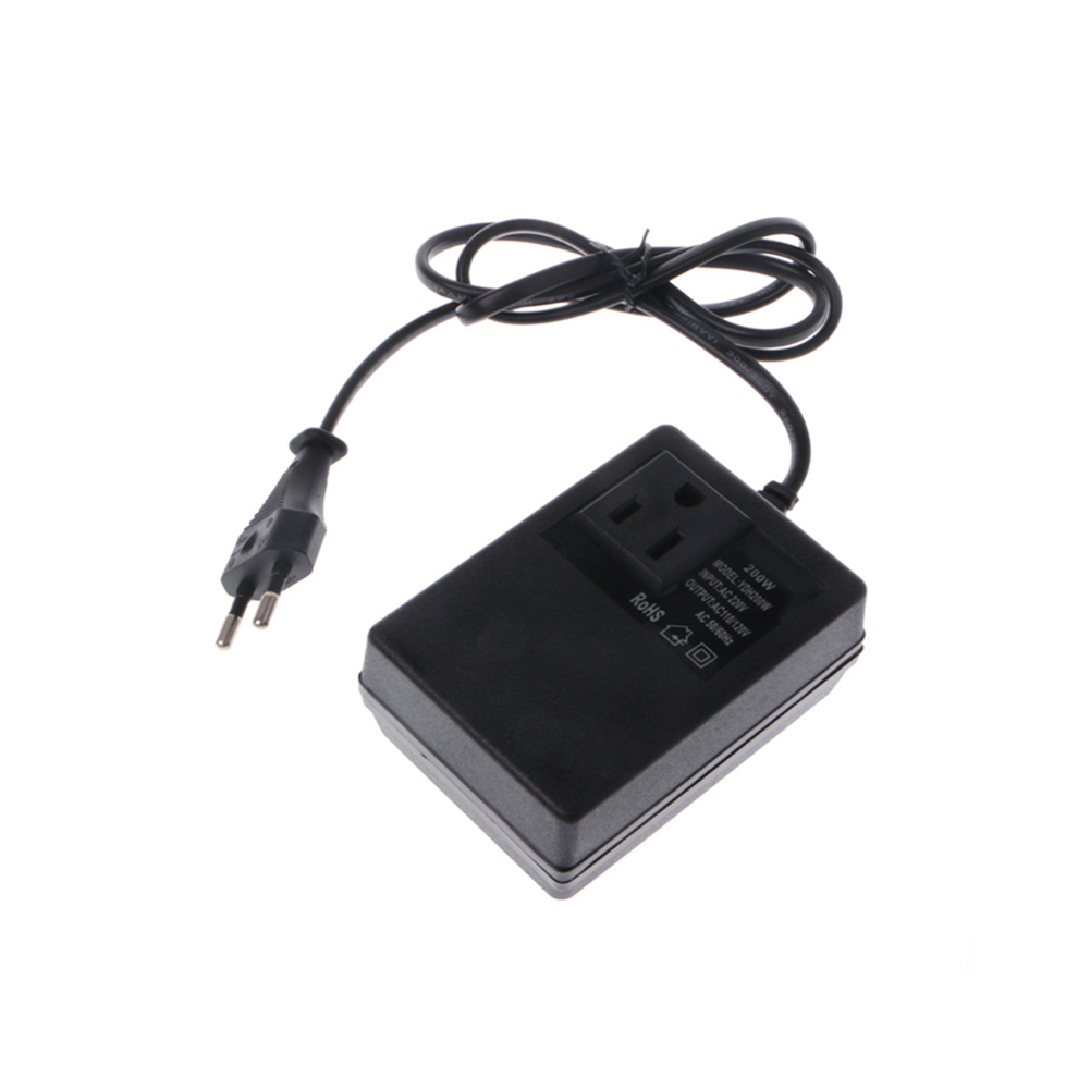 200W Ac 220V To 110V Reduce Transformer Convert Power Eu Plug Adapter 4851792424903