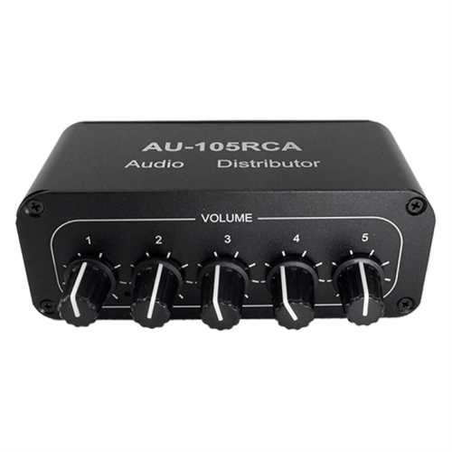 5CH Audio Distributor Stereo Audio Mixer 1Input 5Output Splitter