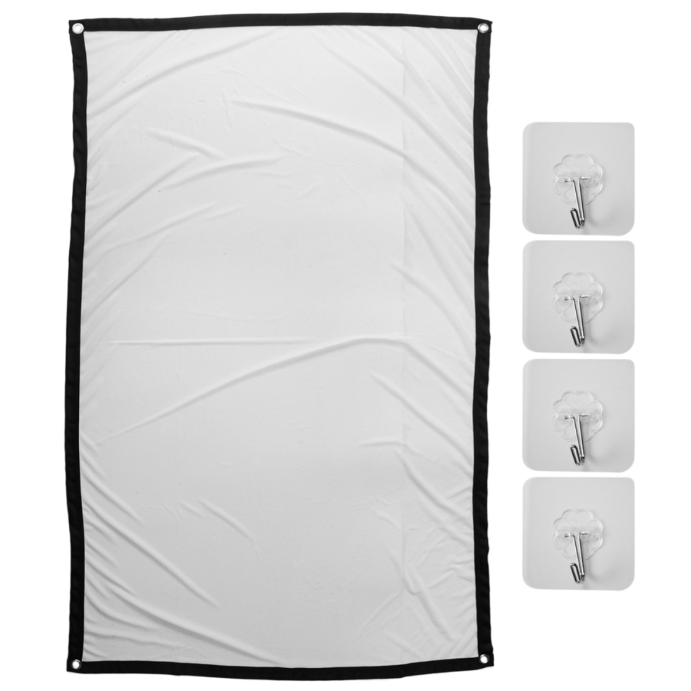 Projectiescherm Voor Thuisbioscoop, Wit, Opvouwbaar En Kreukvrij (60 Inch)-image