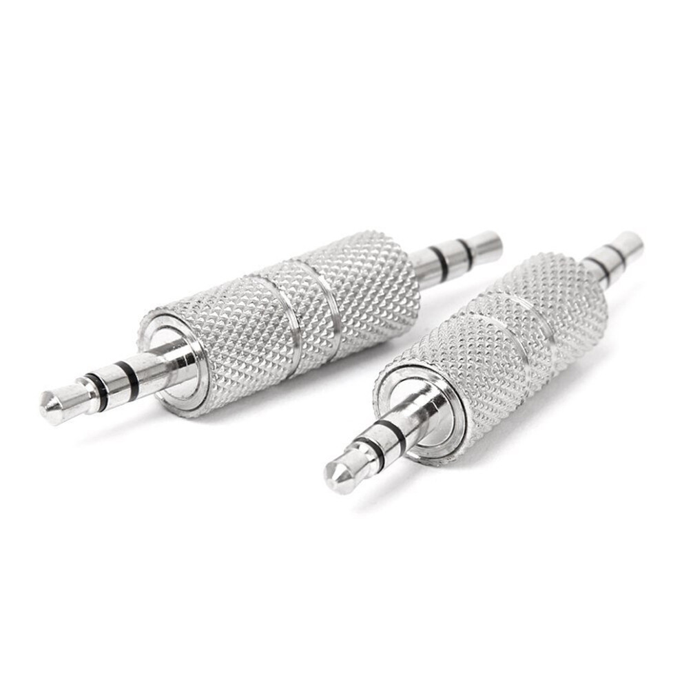 2Pcs 3.5Mm Stereo Male To 3.5Mm Male Headphone Audio Adapter Jack Coupler Connector 4851792431895