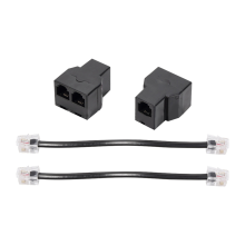 2-pack RJ11-telefonkabelsplitter 6P4C, 2 portar splitteradapter