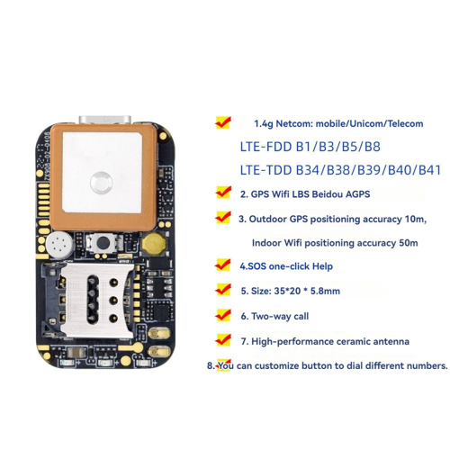 ZX908 Mini 4G GPS Tracker PCBA Chip Board 1