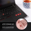 (Big Hole) 3x Capa vermelha do TrackPoint para laptops / 4