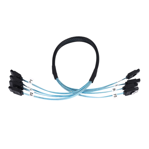 SAS/SATA-kabel, hög hastighet, 6 Gbps, 4 portar, för server, 0,5 m 2