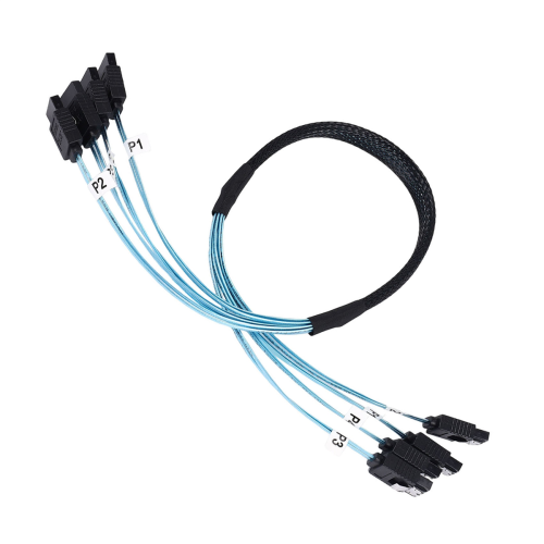 SAS/SATA-kabel, hög hastighet, 6 Gbps, 4 portar, för server, 0,5 m 1