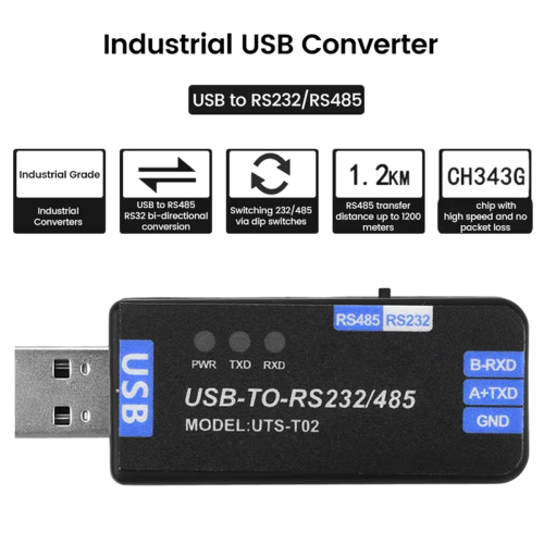 Module de communication USB vers RS485/RS232 1