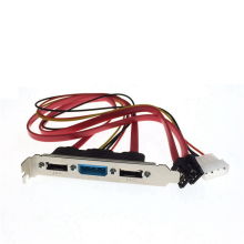 PC DIY SATA till eSATA och 4-pin IDE Molex-strömkabel för PCI-bracket