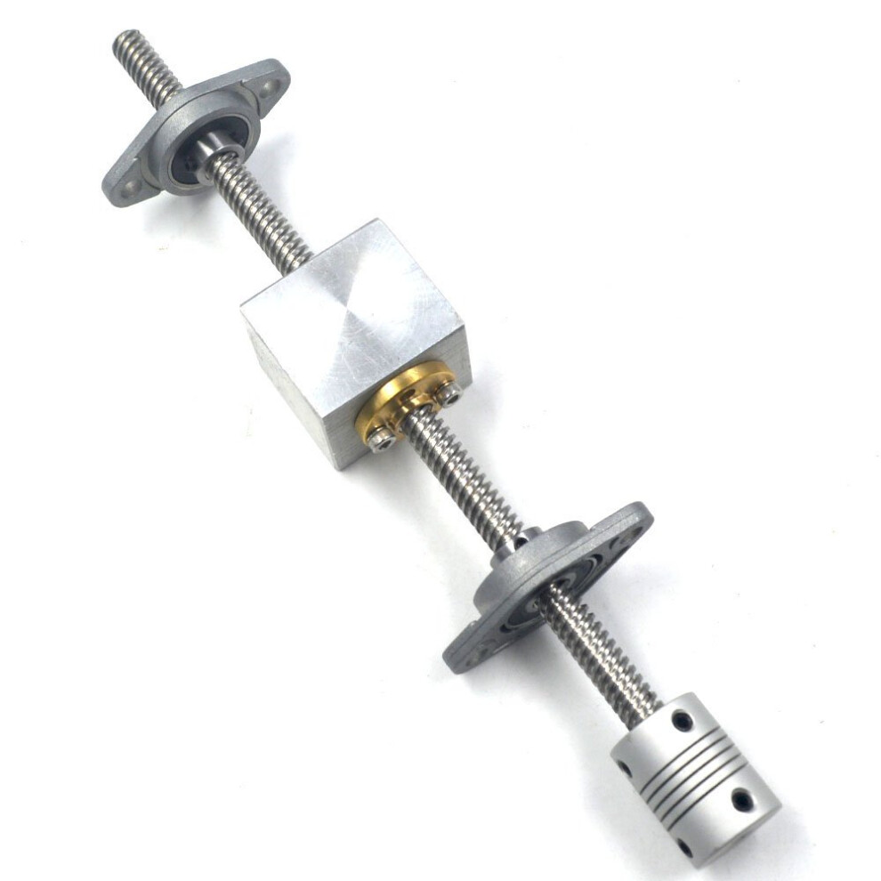 1Set 200Mm Length 8Mm Dia Silver Vertical 2Mm Lead Screw Rod 4851792443836