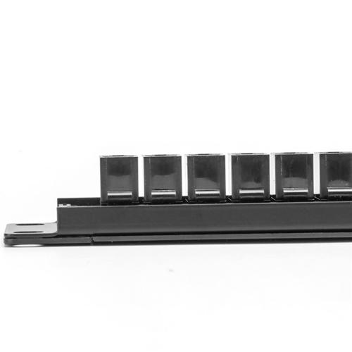 Painel de passagem de 19 polegadas, 1U, 24 portas CAT6 RJ45 (porta RJ45 de passagem) 1