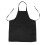 Unisex 2 Pocket Black Kitchen Apron Bib, One Size in Medium 1