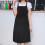 Unisex 2 Pocket Black Kitchen Apron Bib, One Size in Medium 2