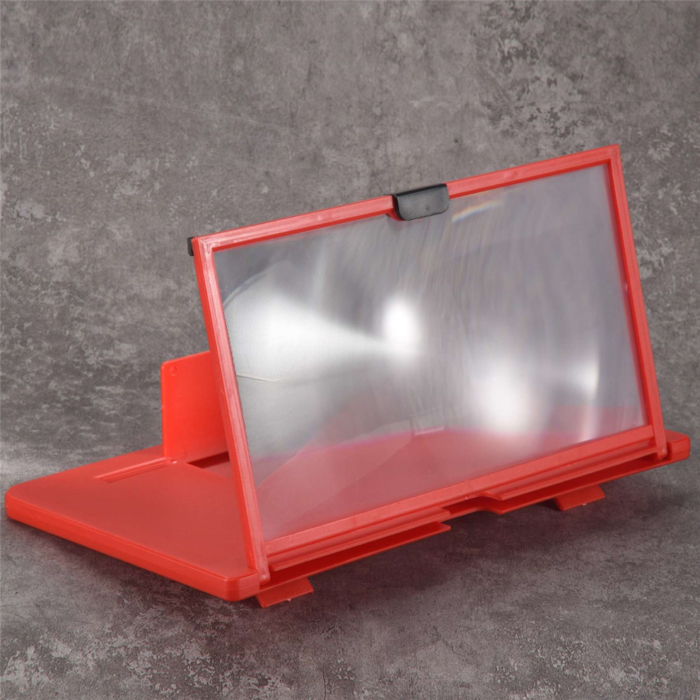 Mobile Phone Screen Magnifier 12 Inch With Game Desk Holder Red 4851792445441