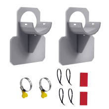 Set da 2 portatubi per piscina, tubo per piscina fuori terra, grigio