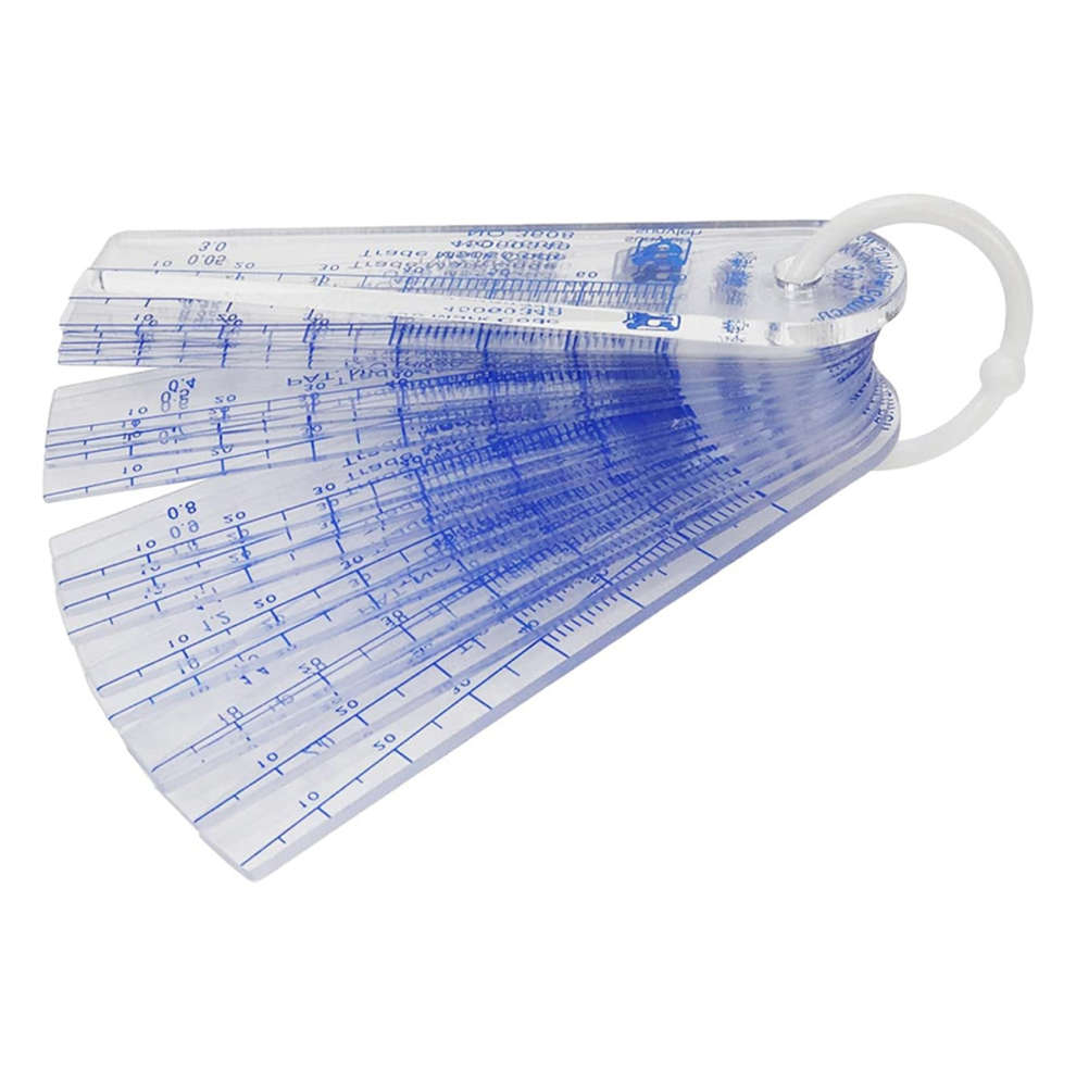 Plastic Feeler Gauge 0.05Mm To 3Mm Metric -Measuring Tool 21 Leaf 4851792495170