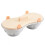 Microwave Friendly Double Poached Egg Maker Tool(Blue) 9