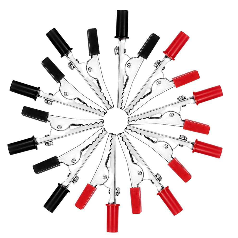 10Pcs Red and Black Alligator ClipsTerminal Test Clamps-image-OPC-PHNZRW5-NEW