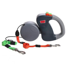 Double Leash Dog Leash, Retractable Dog Leash Double Leash for Two Dogs Dog Leash 2 Dogs Double Leash,black