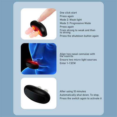 Cordless Red Light Nasal Therapy Device Rhinitis Relief Tool 2