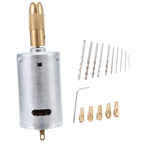 Mini Electric Hand Drill Bit Set DC 12V Motor 1