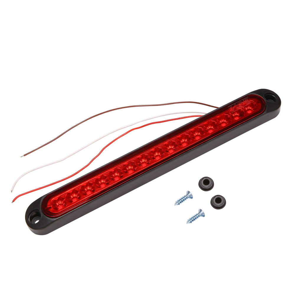 Barra Luminosa Per Rimorchio Per Camion E Camper Da 10 Pollici Con 15 Luci Di Stop Rosse A Led-image