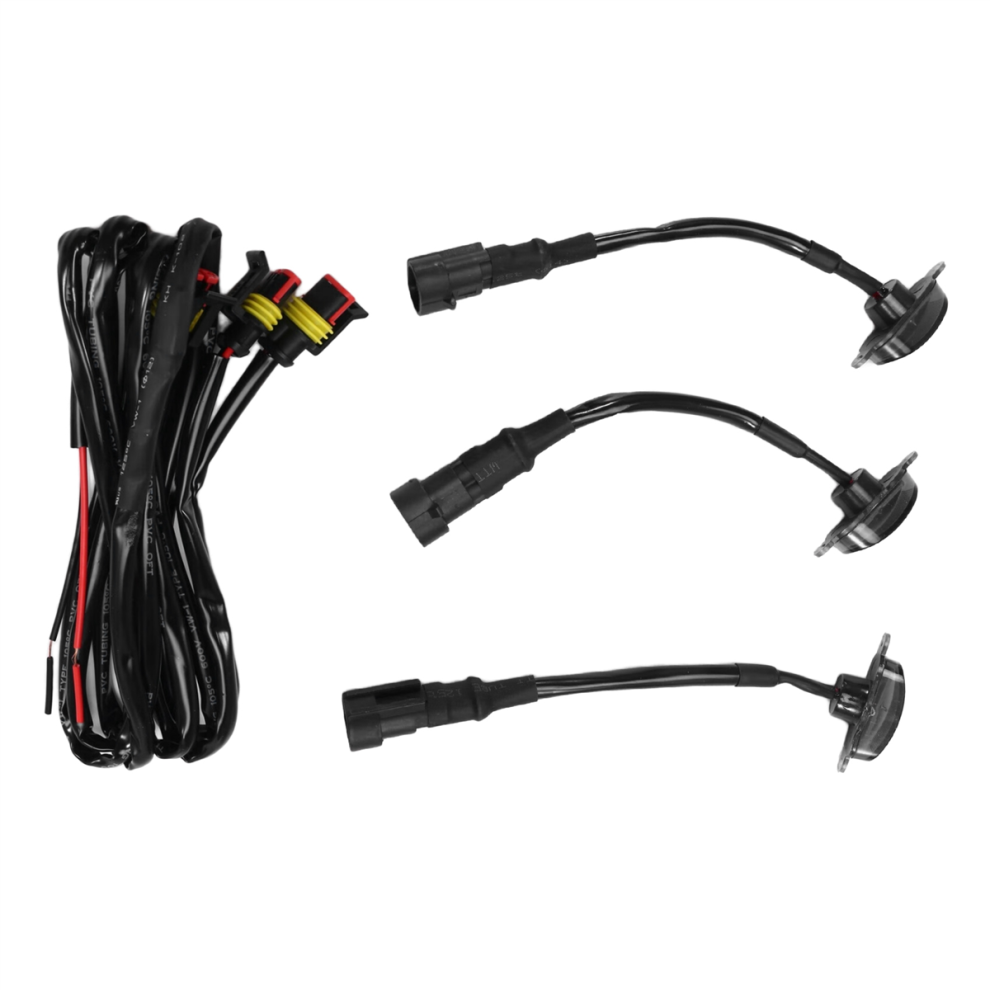 3X Luci Di Marcia A Led Ambra Con Lente Fumé Per Griglia Anteriore-image