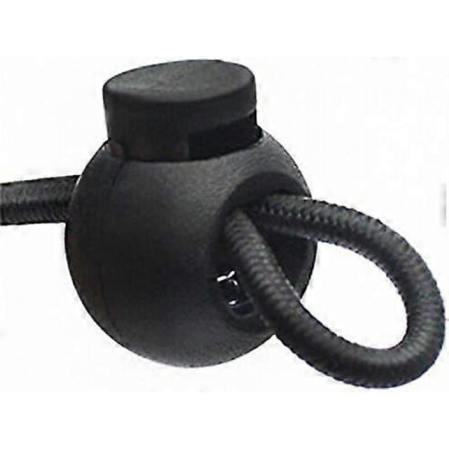 100 PCS Plastic Toggle Single Hole Spring Loaded Elastic Drawstring Rope Cord Locks Clip Ends Round Ball Shape Luggage 1