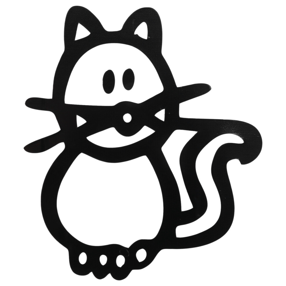 10 Adesivi Per Auto, Famiglia Con Animali Domestici, Adesivi Portafortuna Per Finestrini (Nero)