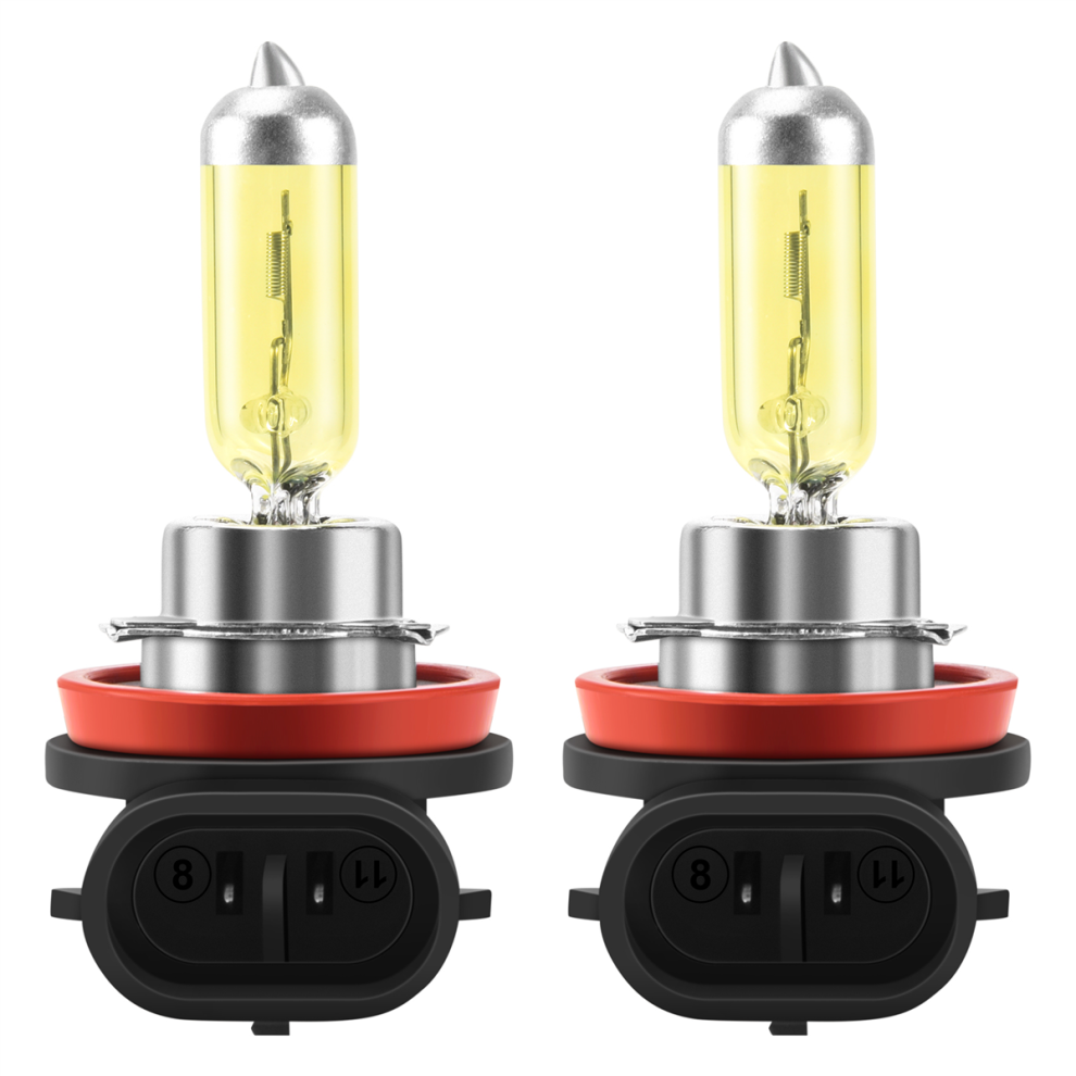 2 ampoules halogènes H11 55 W 3 000 K jaune doré pour feux antibrouillard