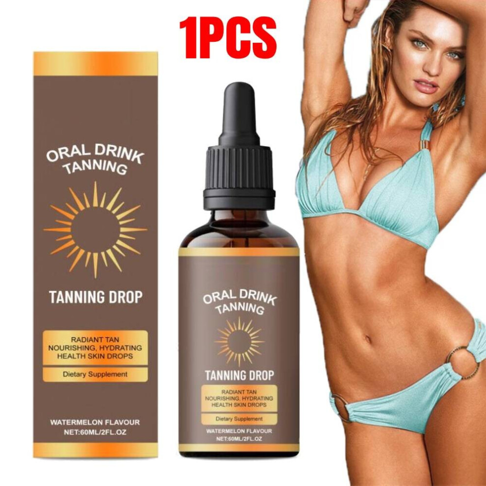 Drinkable Sunless Tanning Drops To Moisturizing Bronzing Tanner Effortless Effective -Tan Drops For Face Body Dark