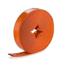 20m X 25mm Diameter Layflat Discharge Hose Pipe Compatible with Submersible Water Pump Pvc Reinforced with Polyester