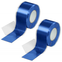 2x 3m self-fusing silicone tape (self-amalgamating, self-vulcanizing), insulating tape and sealing tape (water, air), 25 mm wide, blue