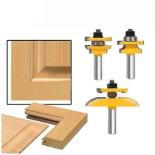 3pcs 1/2inch Rail & Blade Cutter Panel Cabinet Router Bits Set Milling Cutter Power Tools Door Knif