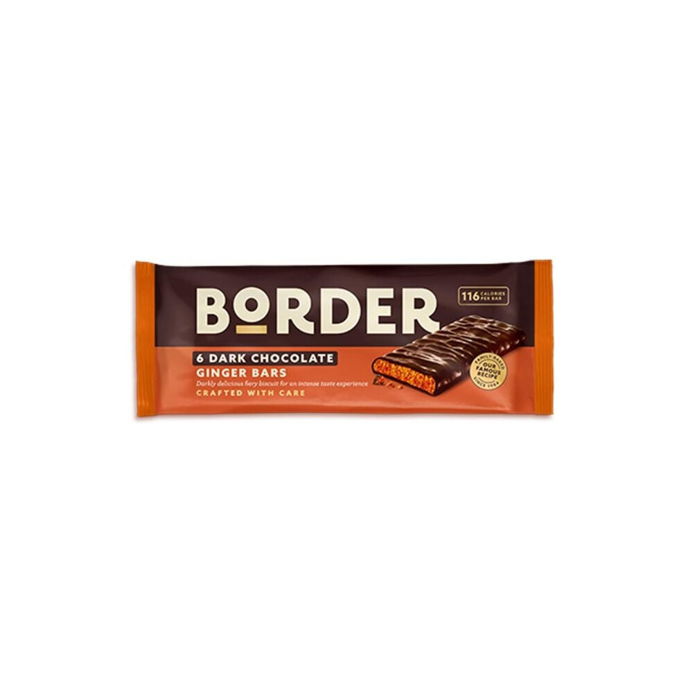 Border Biscuits Dark Chocolate Ginger Bars 144G
