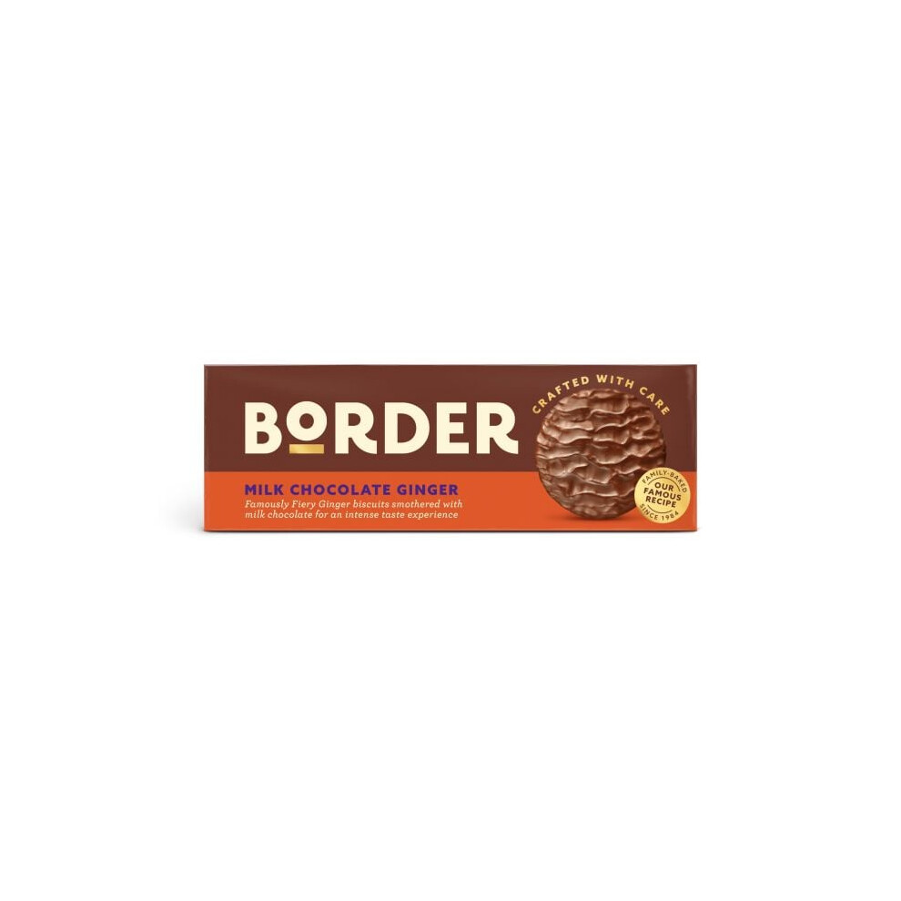 Border Biscuits Milk Chocolate Gingers 150G - Fiery Ginger Biscuit Enrobed In Luxurious Milk Chocolate