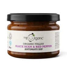 Mr Organic Black Bean & Red Pepper Antipasti Dip 230g