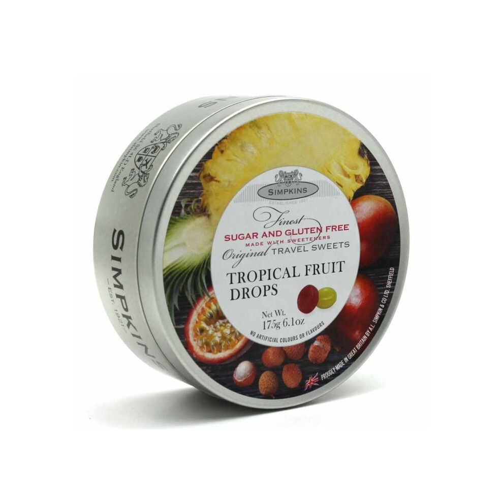 Simpkins Sugar Free & Gluten Free Tropical Fruit Drops 150G