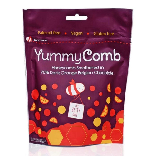 Yummycomb 70% Dark Orange Chocolate Pouch 100g
