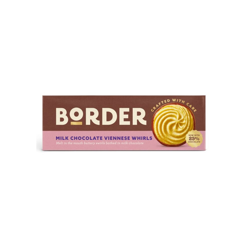 Border Biscuits Milk Chocolate Viennese Whirls 150G Golden