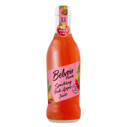 Belvoir Sparkling Pink Apple Juice 275ml