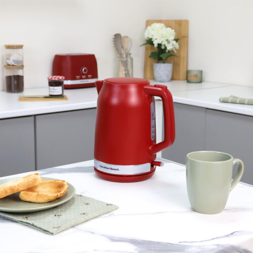 Hamilton Beach Hamilton Beach, Electric Kettle, Ella, 1.7L, Matte Red, HBK3045MR 1