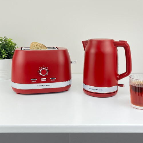 Hamilton Beach Hamilton Beach, Electric Kettle, Ella, 1.7L, Matte Red, HBK3045MR 2