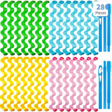 28PCS Heatless Wave Hair Curlers Spiral Curls Hair Wave Curlers No Heat Styling Kit Spiral Hair Curlers 30cm