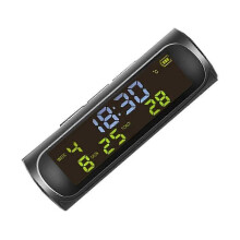 Solar Car Clock Automatic Solar Clock with Week Month Calendar Time Temperature Display Car Fully A