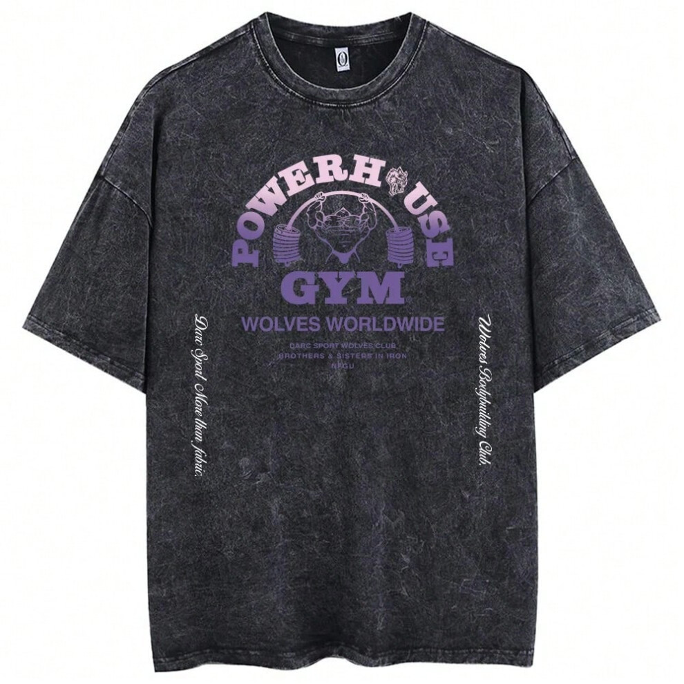 (XL, 5) Darc Wolves Sport Vintage Washed T Shirts Gym Bodybuilding Oversized Men Clothing Summer Fitness TEE Workout Darc Sport T-shirts